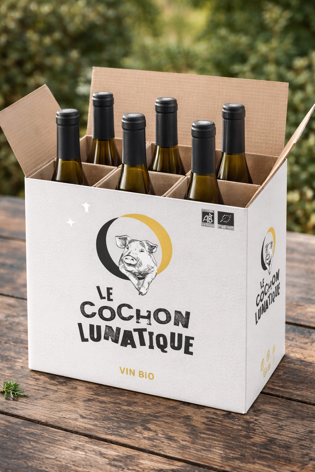 Carton de 6 bouteilles de Cochon lunatique blanc