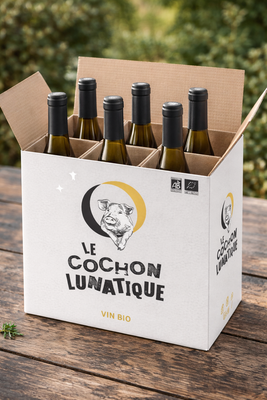 Carton de 6 bouteilles de Cochon lunatique blanc
